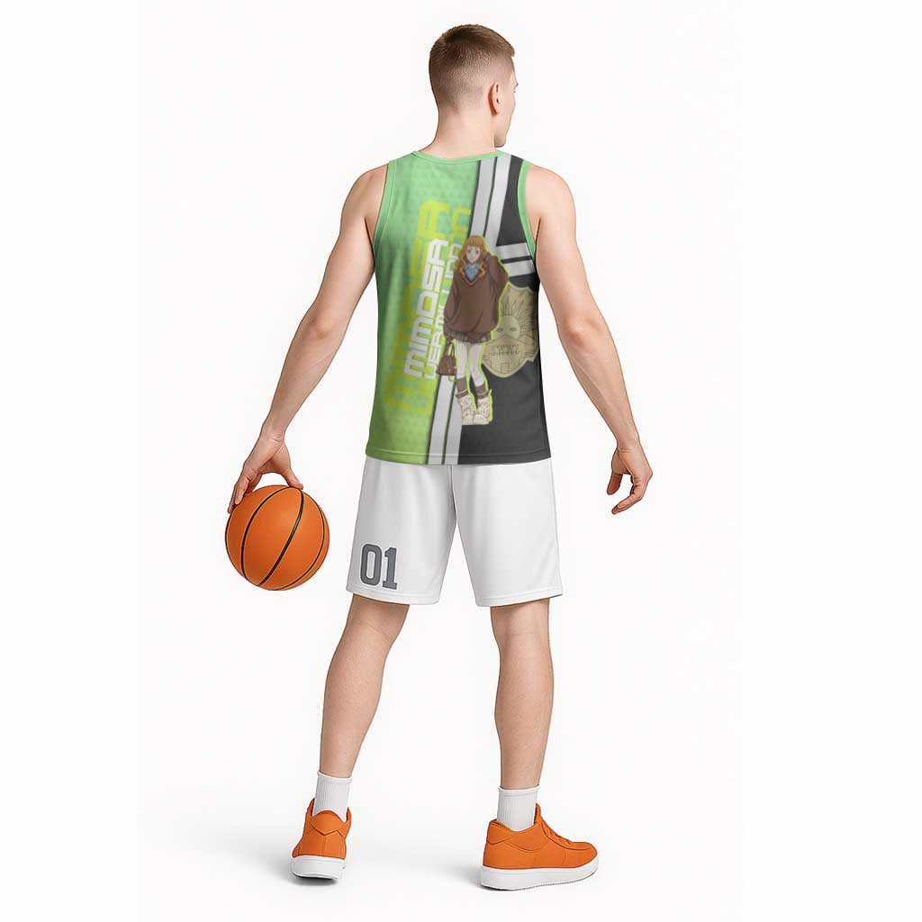Black Clover Mimosa Vermillion Basketball Jersey Cozy Academia Anime Style