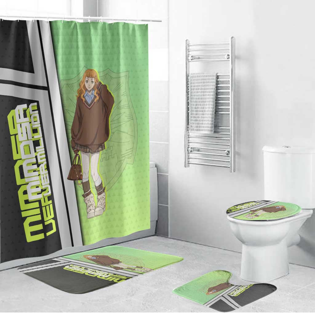 Black Clover Mimosa Vermillion Bathroom Set Cozy Academia Anime Style