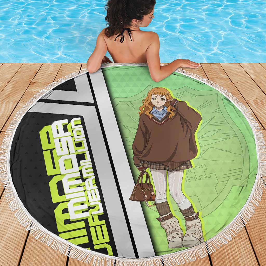 Black Clover Mimosa Vermillion Beach Blanket Cozy Academia Anime Style