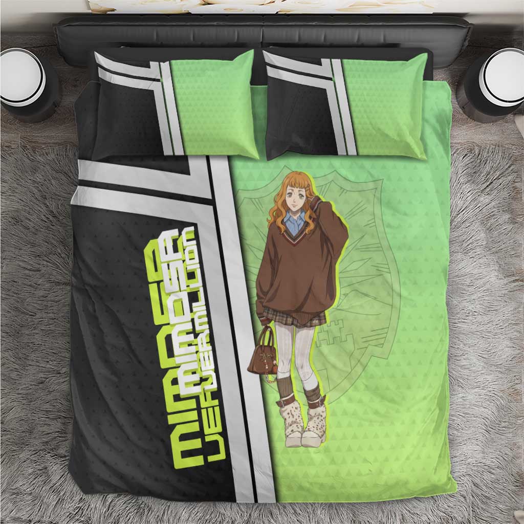 Black Clover Mimosa Vermillion Bedding Set Cozy Academia Anime Style
