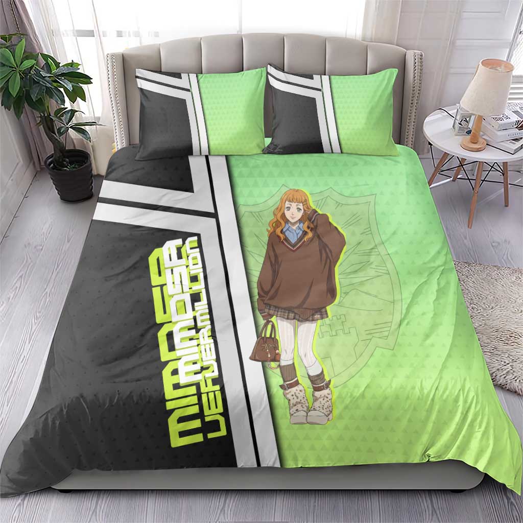 Black Clover Mimosa Vermillion Bedding Set Cozy Academia Anime Style