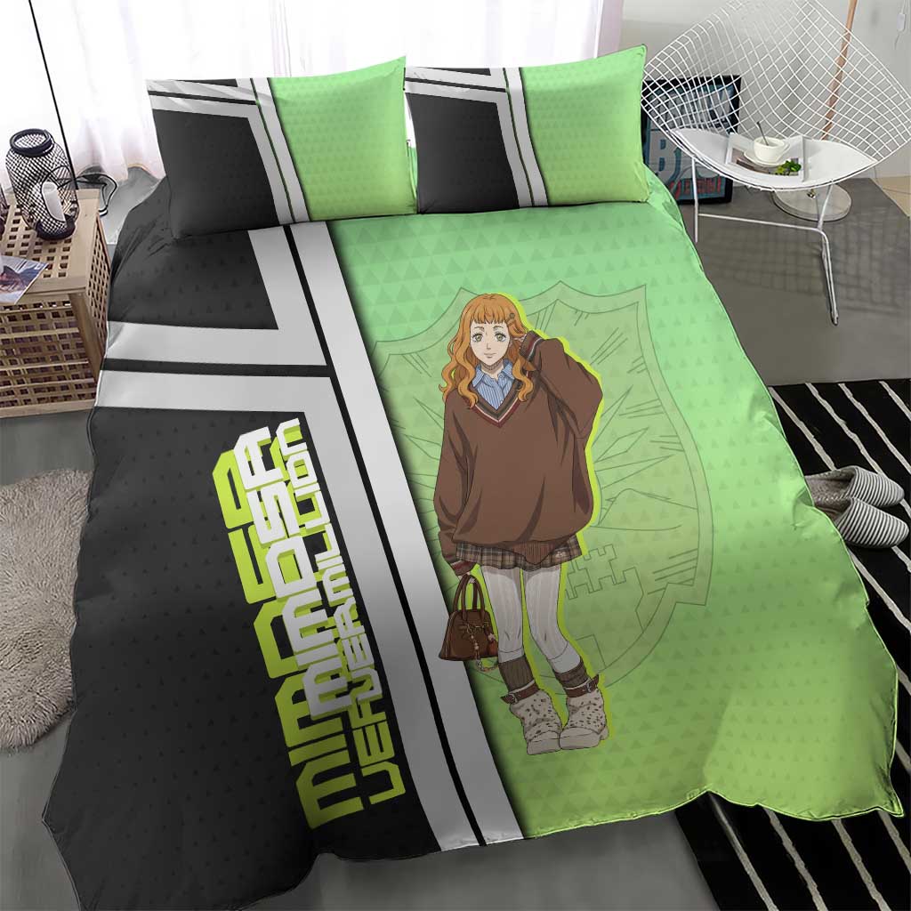 Black Clover Mimosa Vermillion Bedding Set Cozy Academia Anime Style