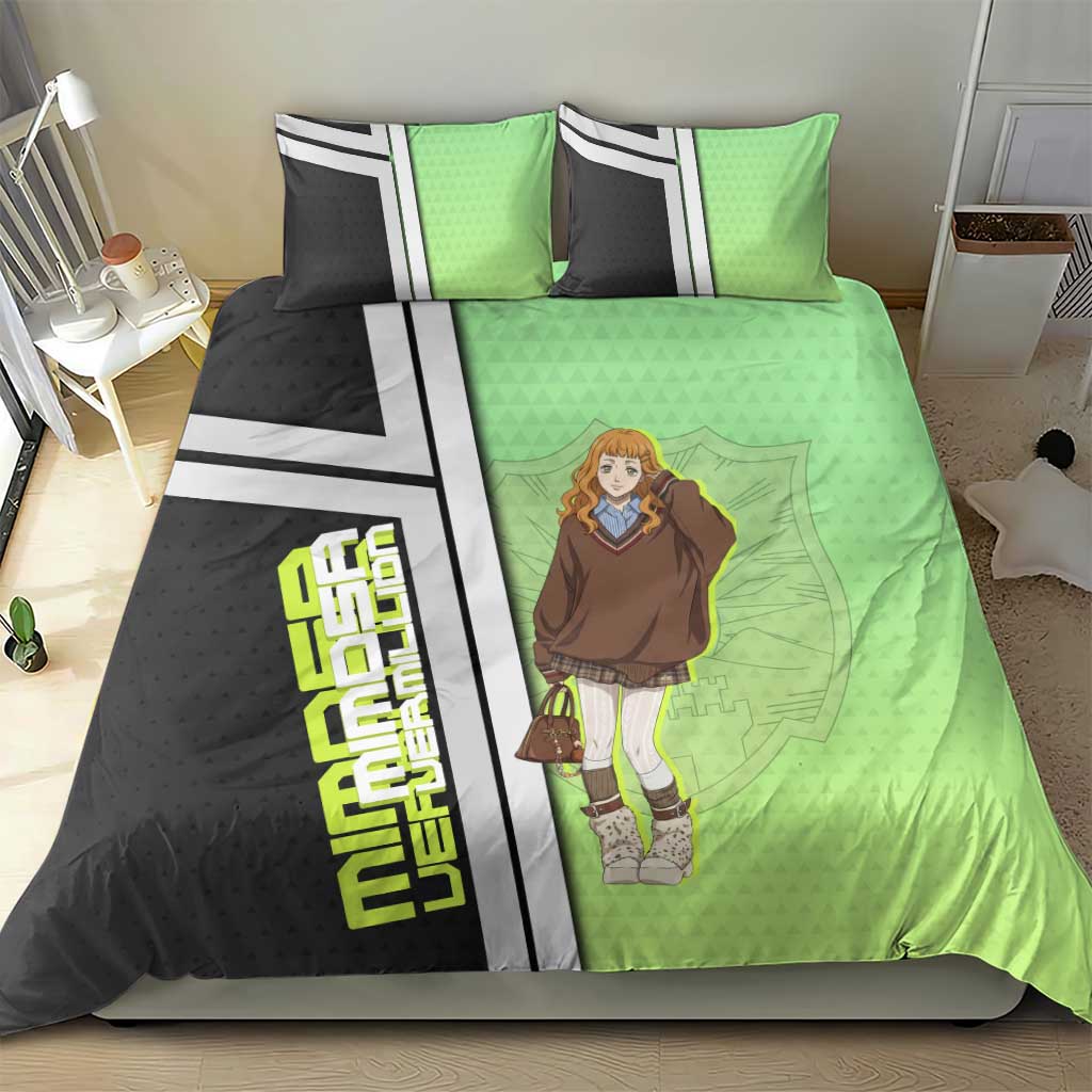 Black Clover Mimosa Vermillion Bedding Set Cozy Academia Anime Style