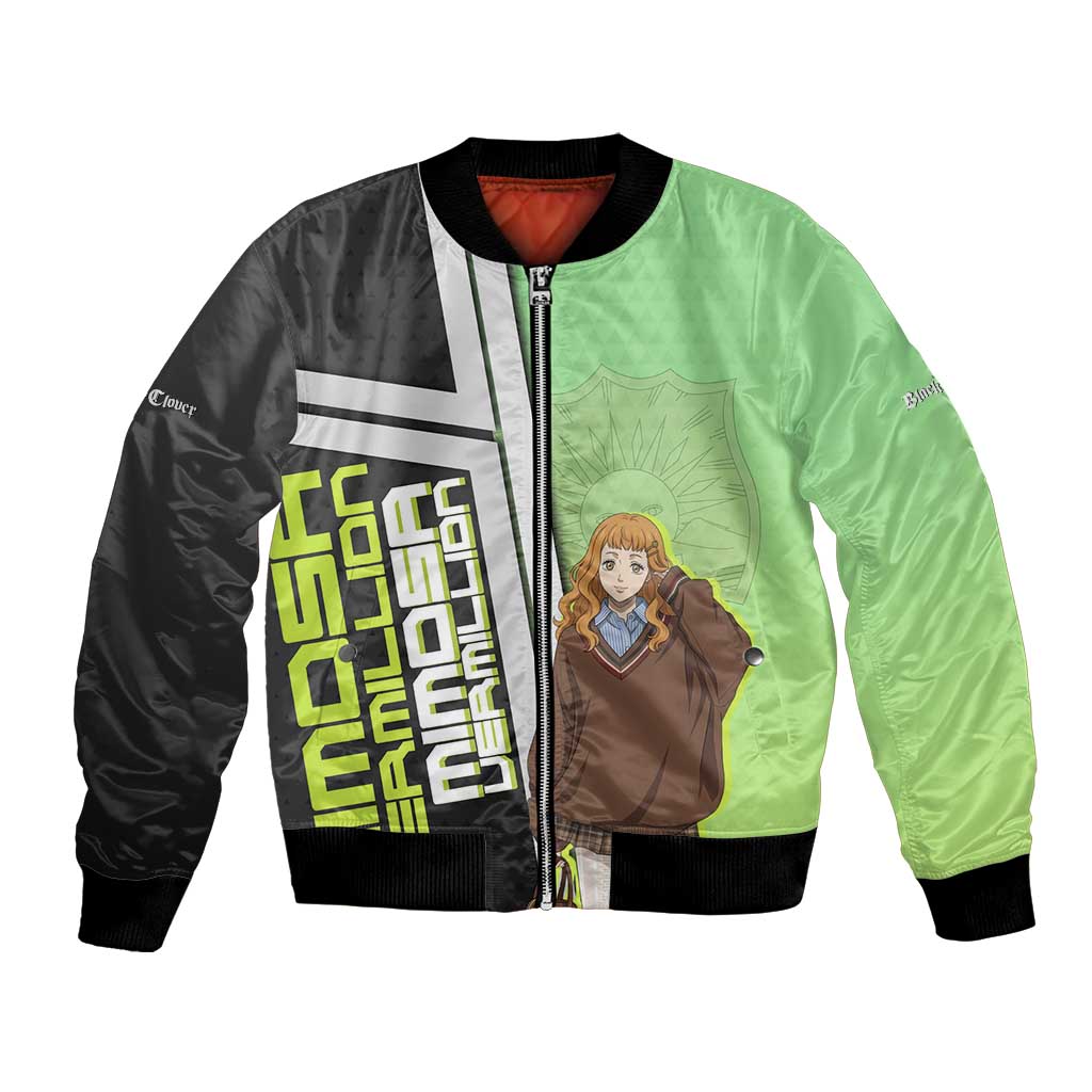 Black Clover Mimosa Vermillion Bomber Jacket Cozy Academia Anime Style