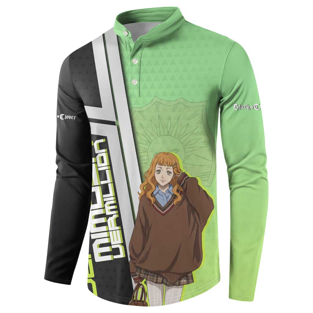 Black Clover Mimosa Vermillion Button Sweatshirt Cozy Academia Anime Style