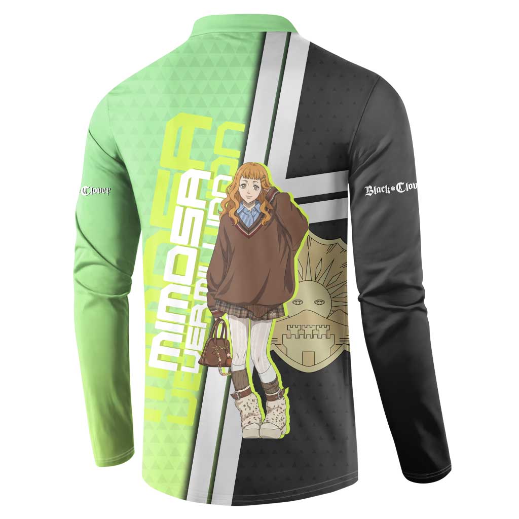 Black Clover Mimosa Vermillion Button Sweatshirt Cozy Academia Anime Style