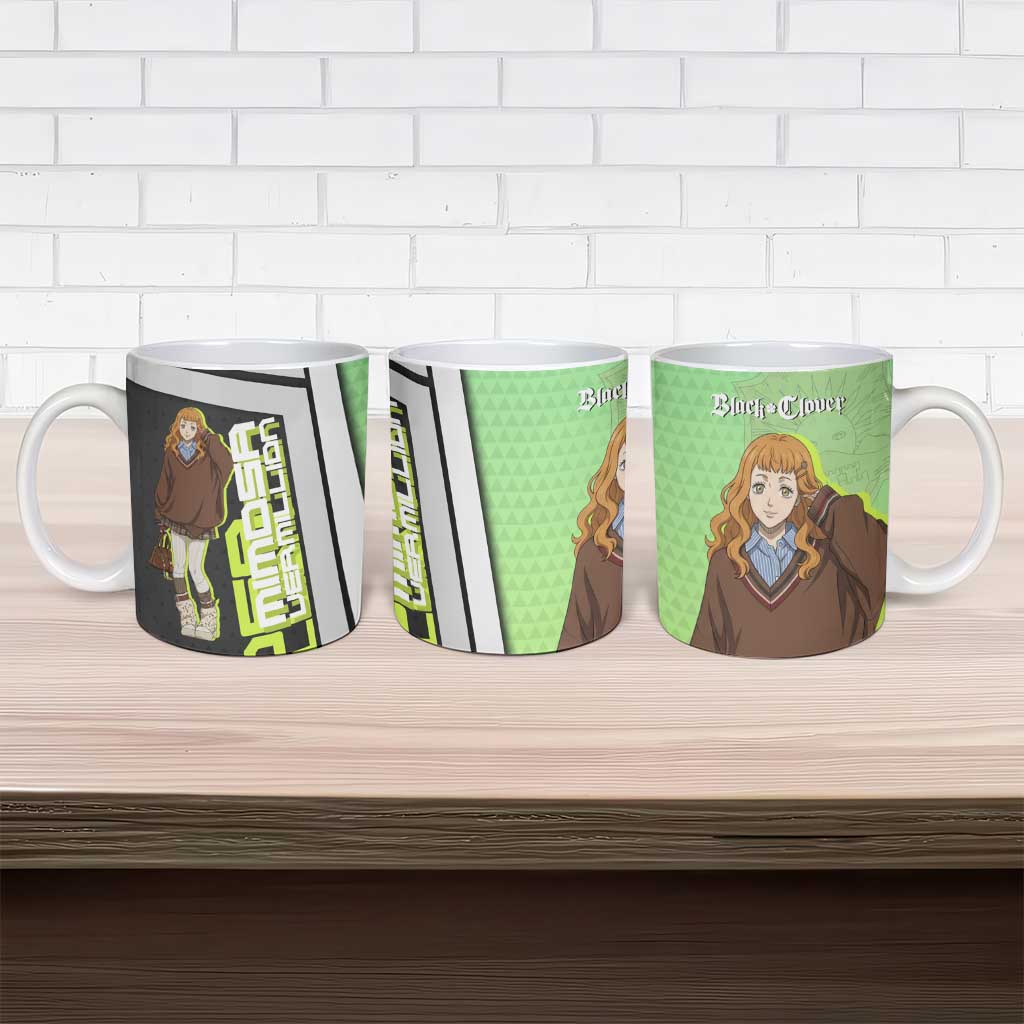 Black Clover Mimosa Vermillion Ceramic Mug Cozy Academia Anime Style