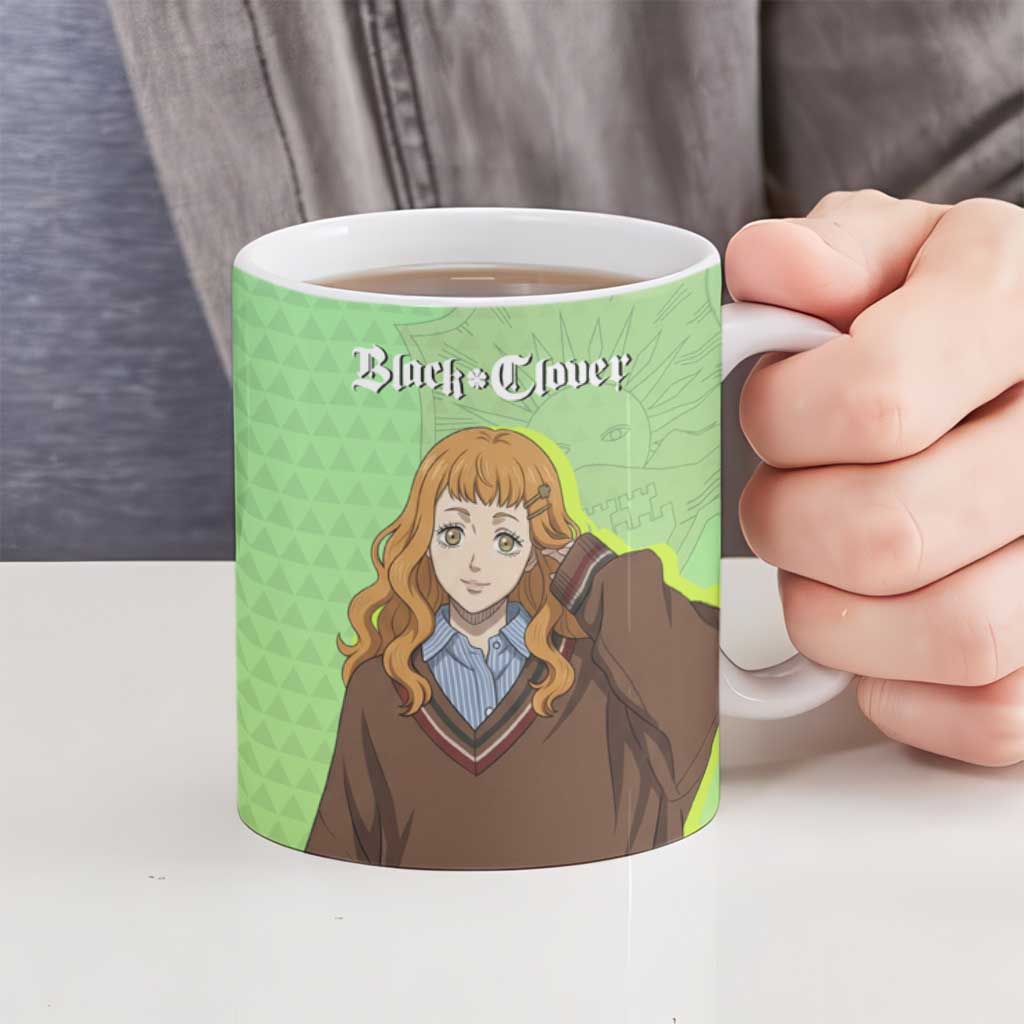 Black Clover Mimosa Vermillion Ceramic Mug Cozy Academia Anime Style