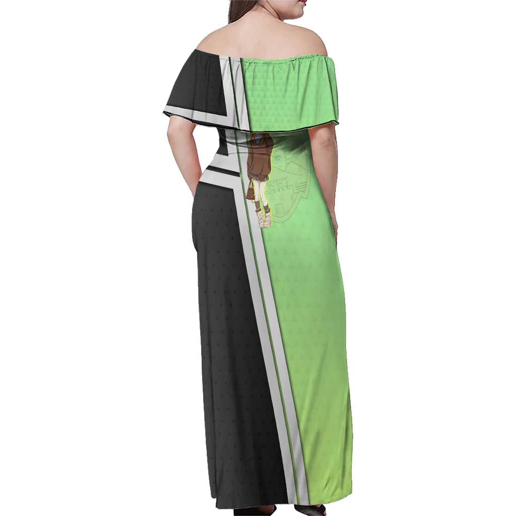 Black Clover Mimosa Vermillion Family Matching Off Shoulder Maxi Dress and Hawaiian Shirt Cozy Academia Anime Style