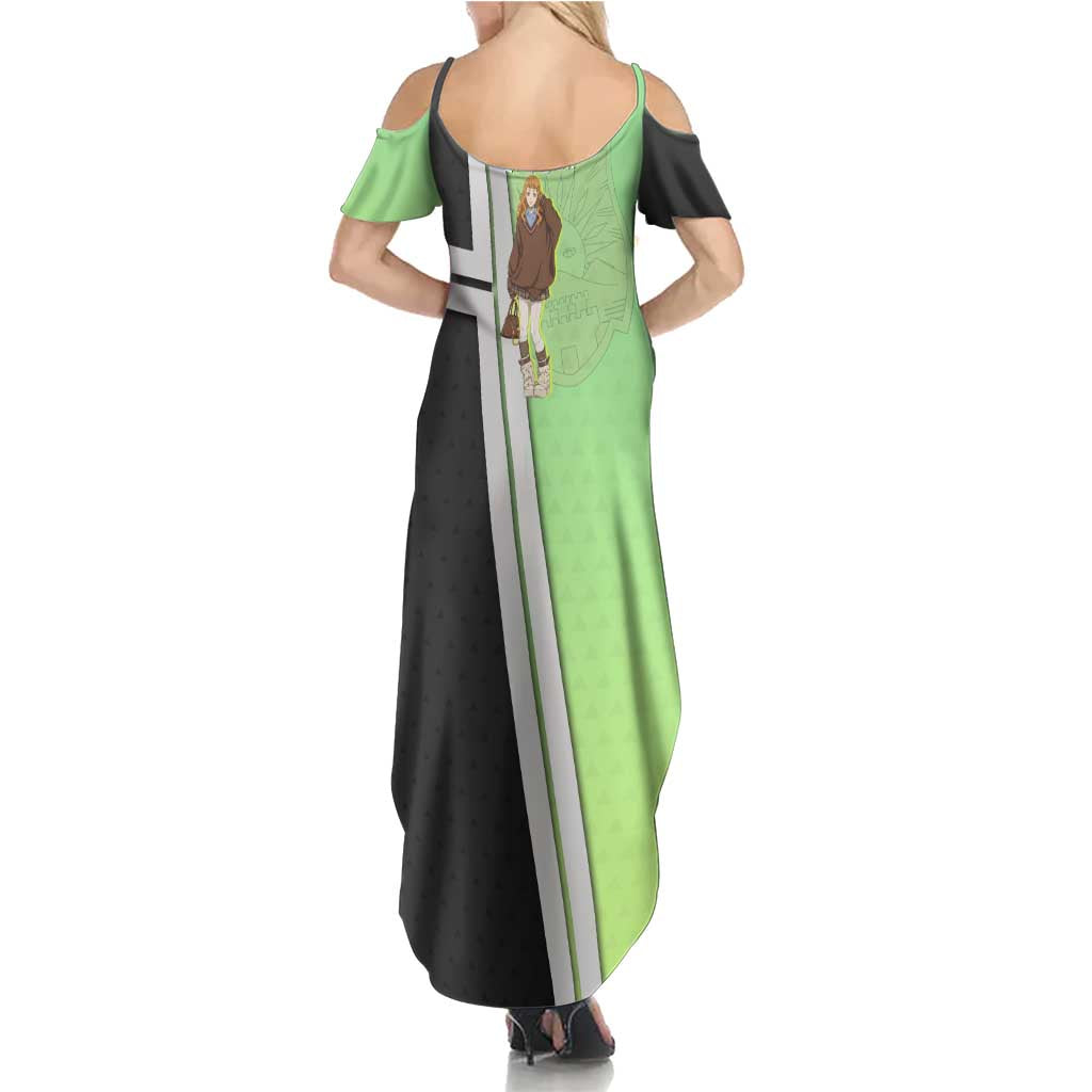 Black Clover Mimosa Vermillion Family Matching Summer Maxi Dress and Hawaiian Shirt Cozy Academia Anime Style