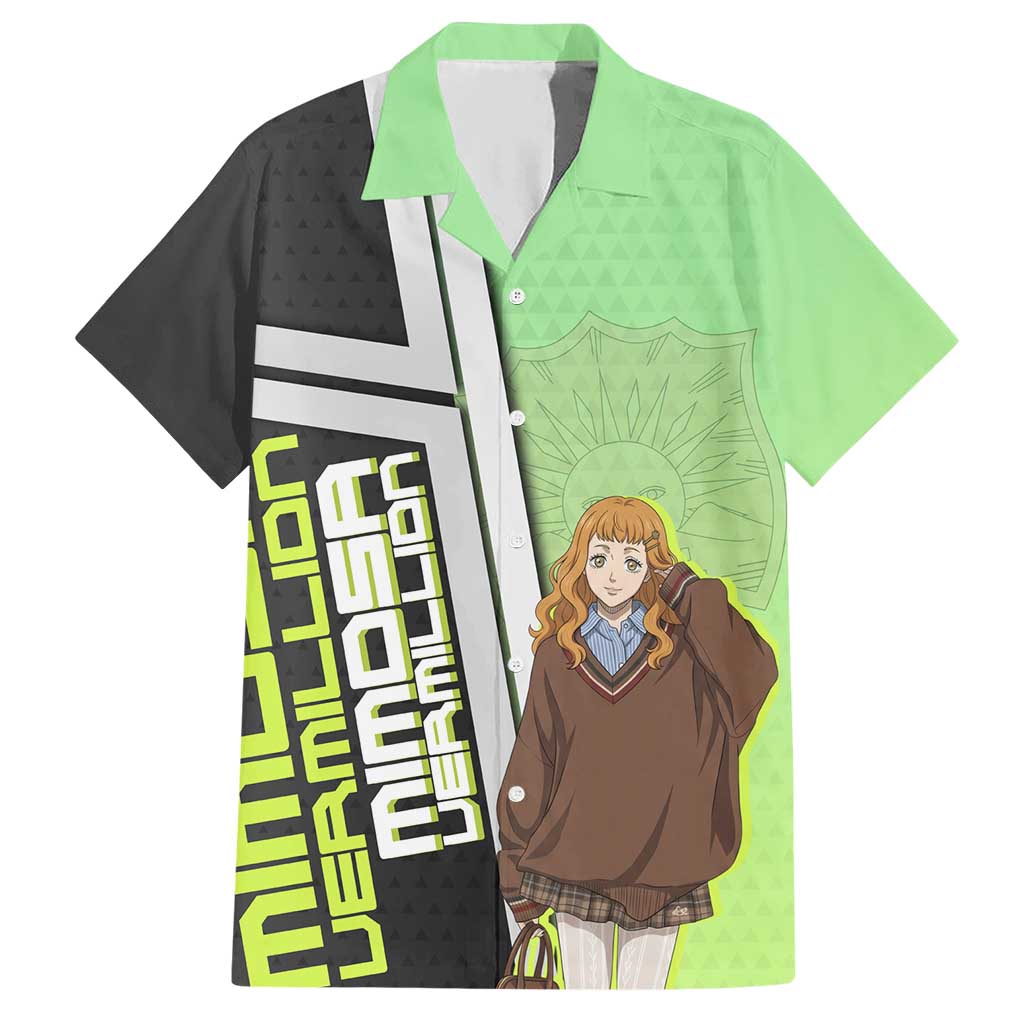 Black Clover Mimosa Vermillion Hawaiian Shirt Cozy Academia Anime Style