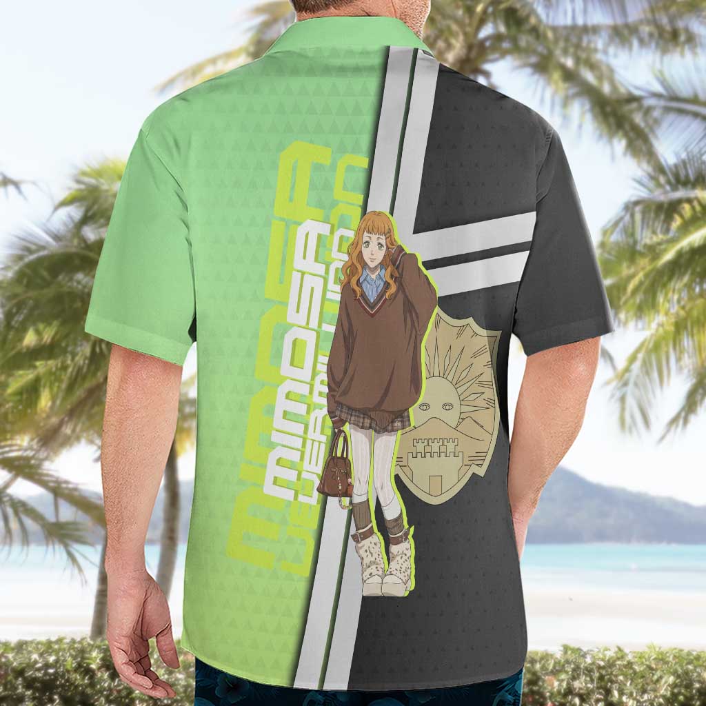 Black Clover Mimosa Vermillion Hawaiian Shirt Cozy Academia Anime Style