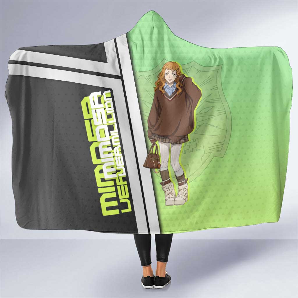 Black Clover Mimosa Vermillion Hooded Blanket Cozy Academia Anime Style