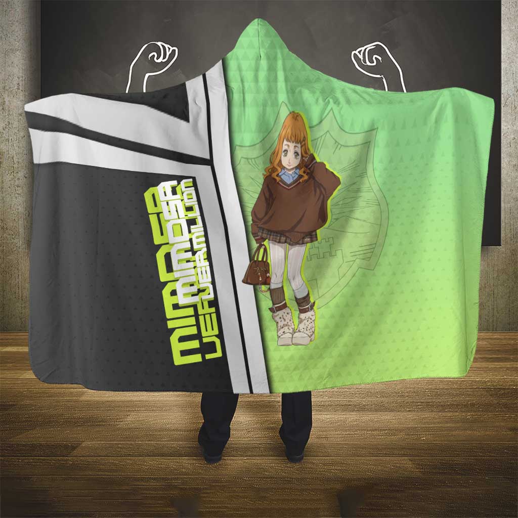 Black Clover Mimosa Vermillion Hooded Blanket Cozy Academia Anime Style