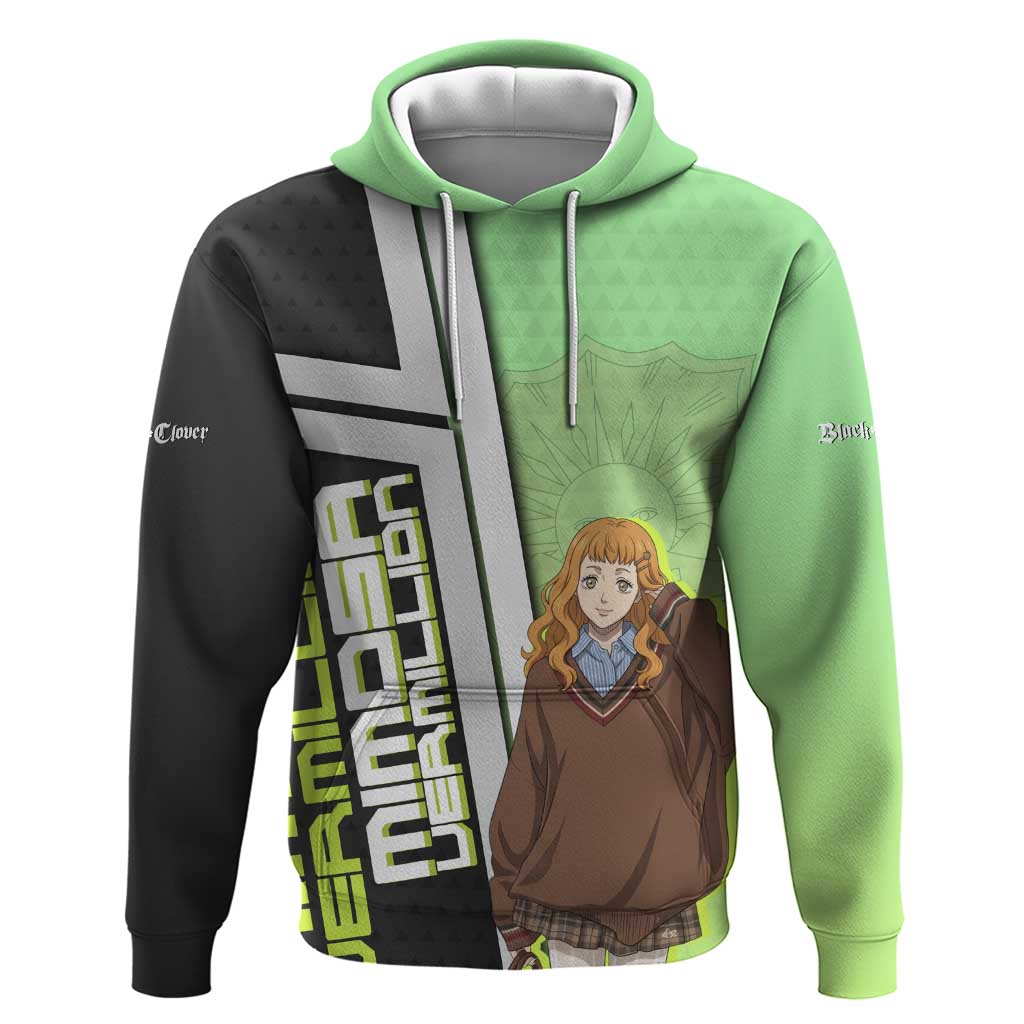 Black Clover Mimosa Vermillion Hoodie Cozy Academia Anime Style
