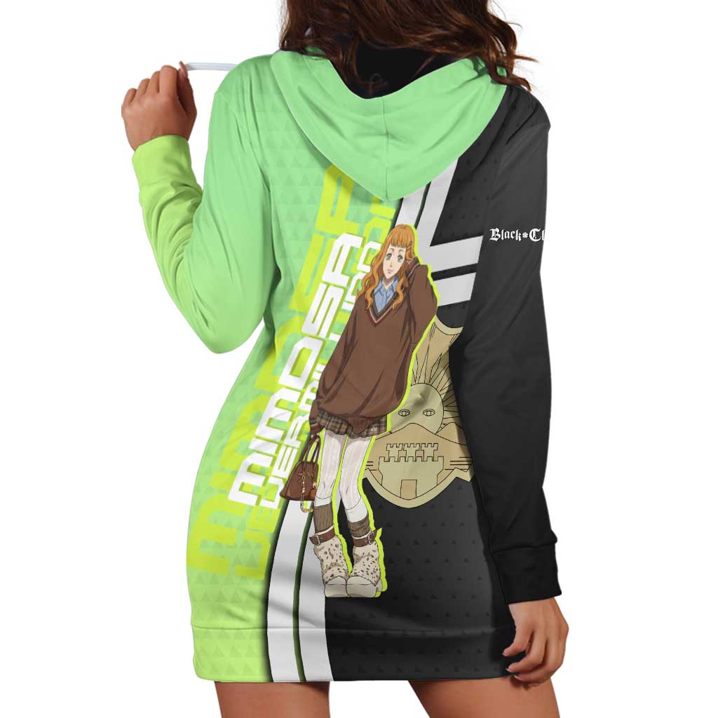 Black Clover Mimosa Vermillion Hoodie Dress Cozy Academia Anime Style