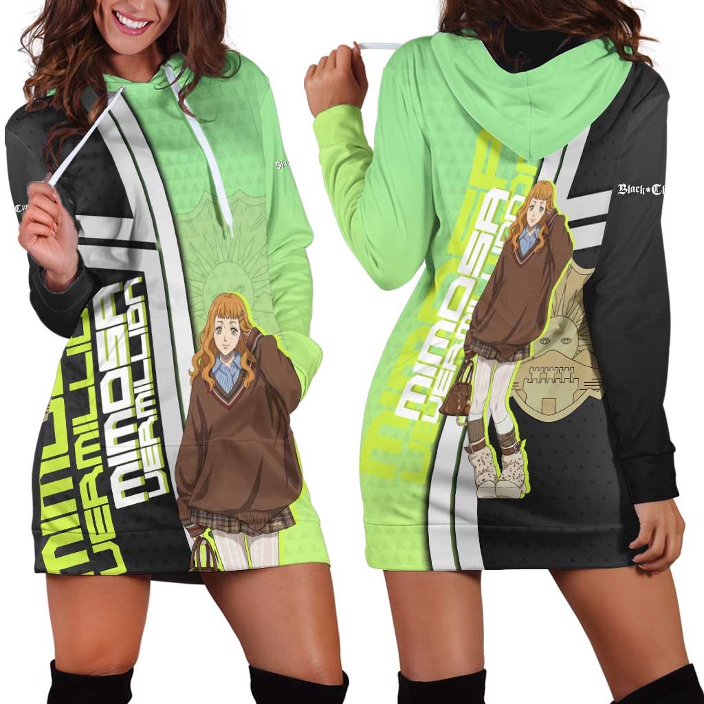 Black Clover Mimosa Vermillion Hoodie Dress Cozy Academia Anime Style