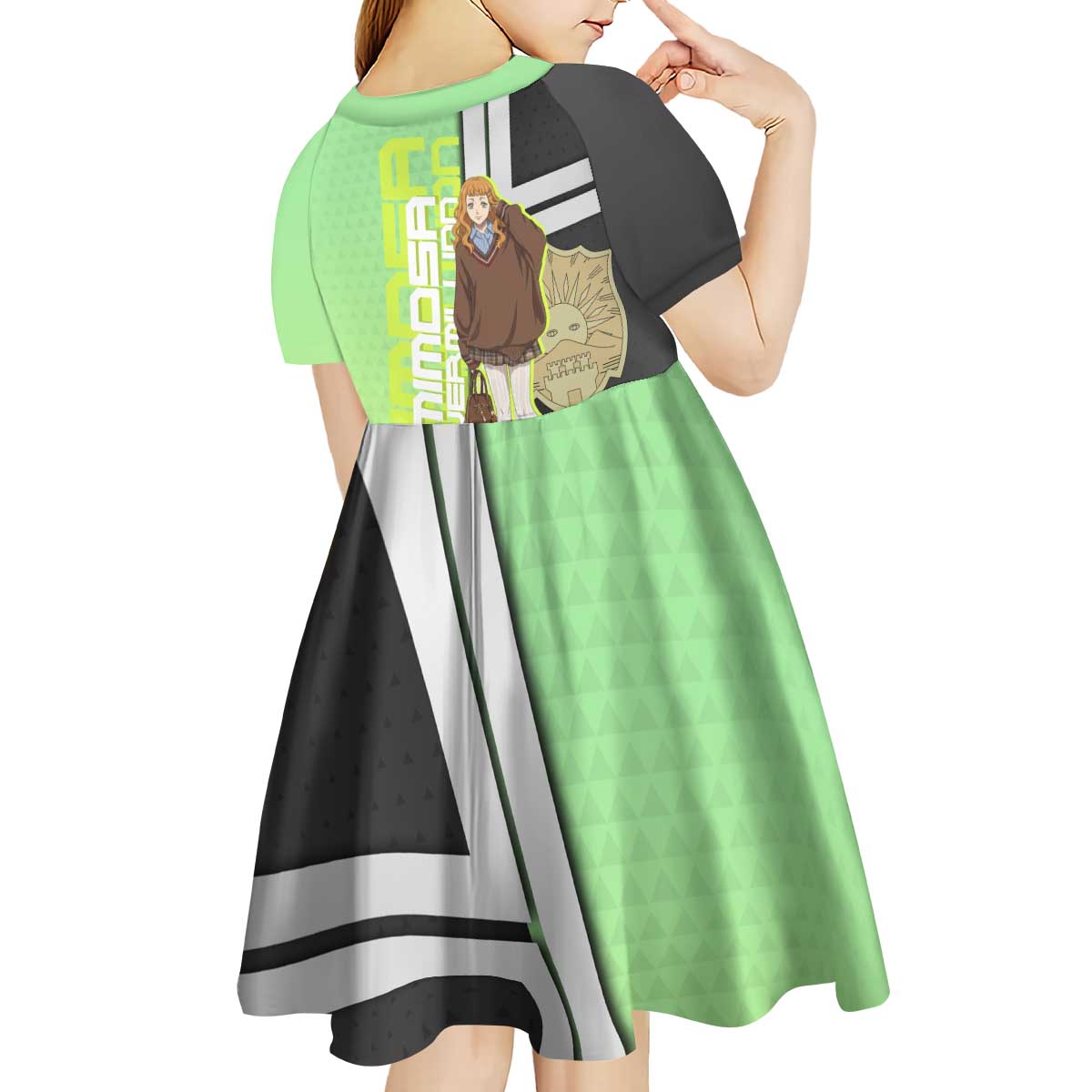 Black Clover Mimosa Vermillion Kid Short Sleeve Dress Cozy Academia Anime Style
