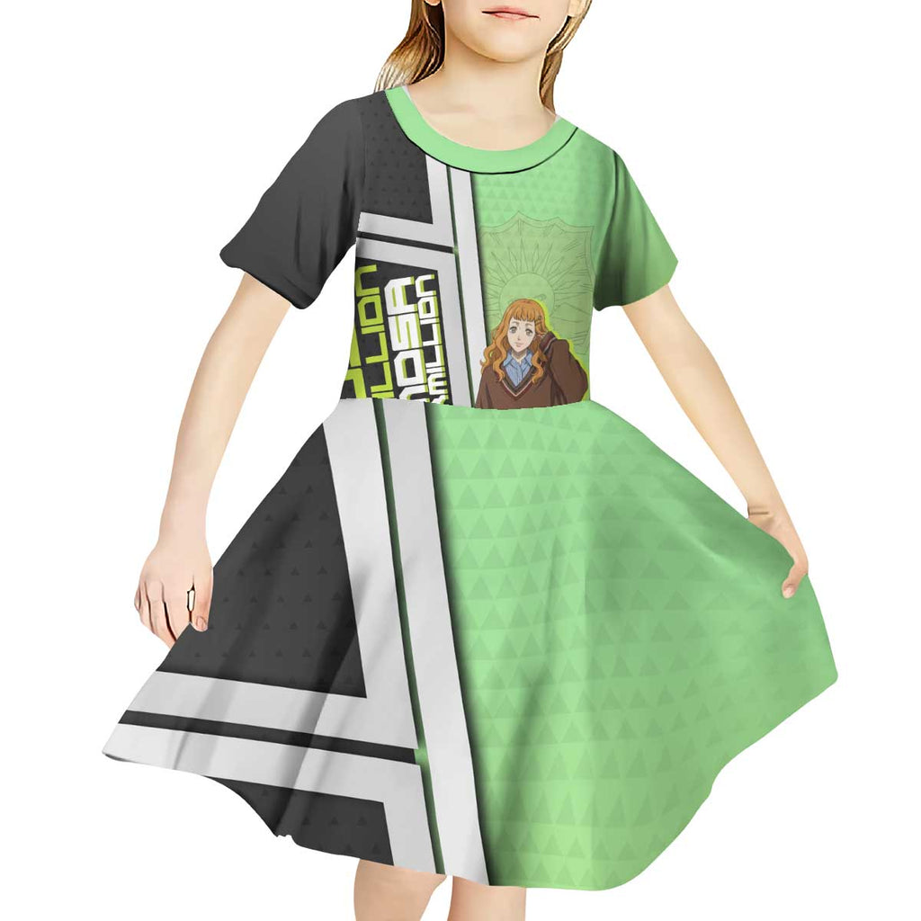 Black Clover Mimosa Vermillion Kid Short Sleeve Dress Cozy Academia Anime Style