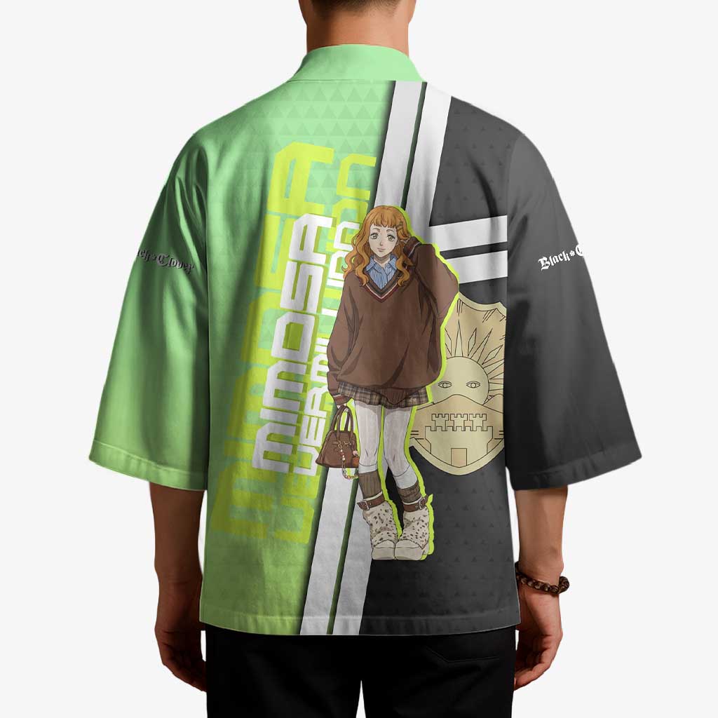 Black Clover Mimosa Vermillion Kimono Cozy Academia Anime Style
