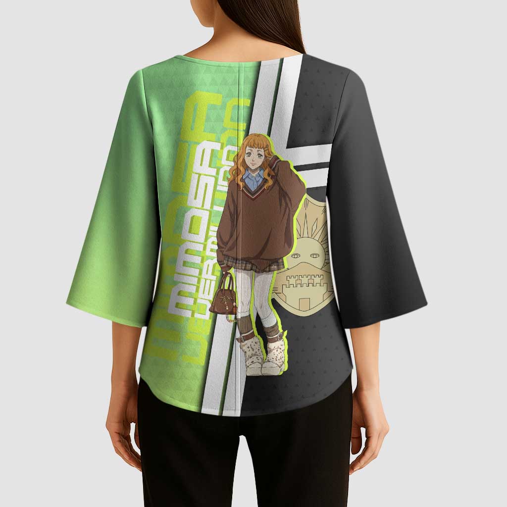 Black Clover Mimosa Vermillion Kimono Sleeve Blouse Cozy Academia Anime Style