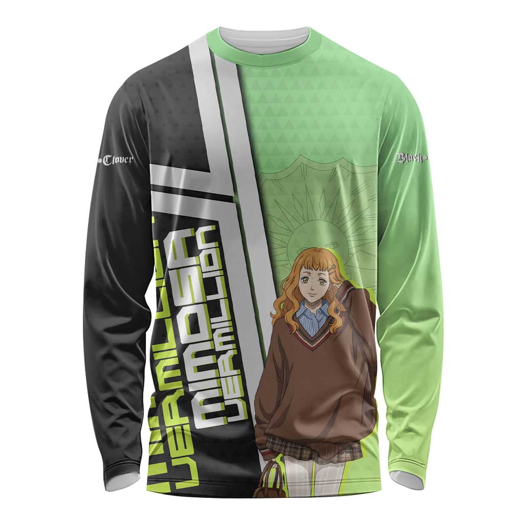 Black Clover Mimosa Vermillion Long Sleeve Shirt Cozy Academia Anime Style