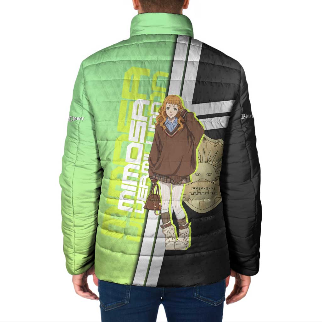 Black Clover Mimosa Vermillion Padded Jacket Cozy Academia Anime Style