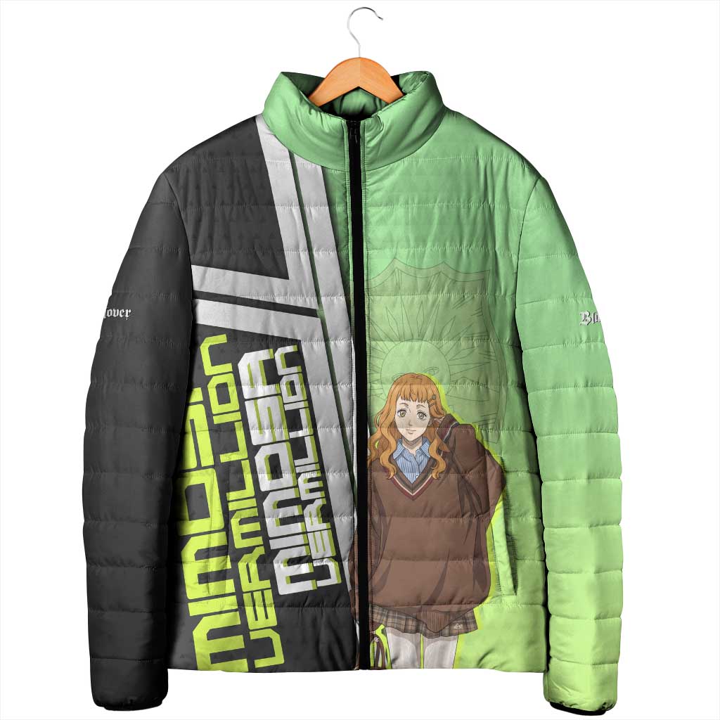 Black Clover Mimosa Vermillion Padded Jacket Cozy Academia Anime Style