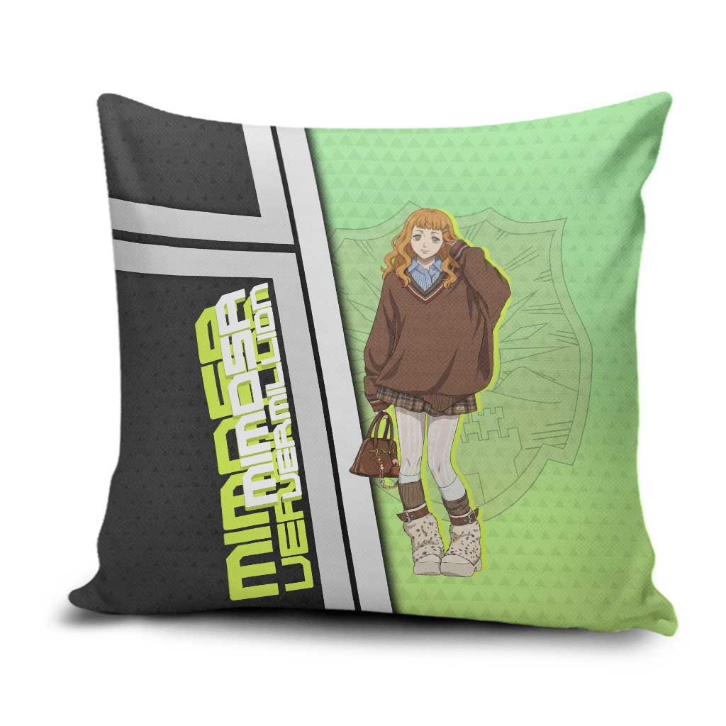 Black Clover Mimosa Vermillion Pillow Cover Cozy Academia Anime Style