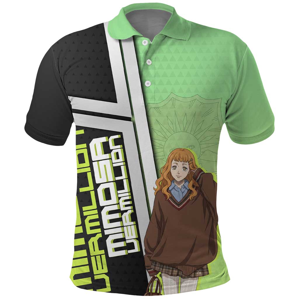 Black Clover Mimosa Vermillion Polo Shirt Cozy Academia Anime Style