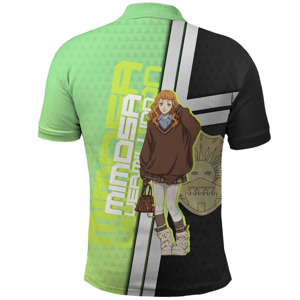 Black Clover Mimosa Vermillion Polo Shirt Cozy Academia Anime Style