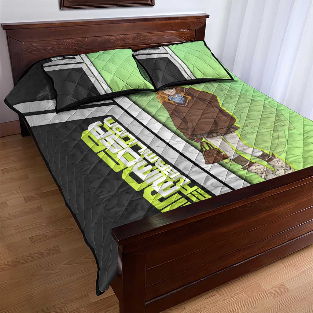 Black Clover Mimosa Vermillion Quilt Bed Set Cozy Academia Anime Style