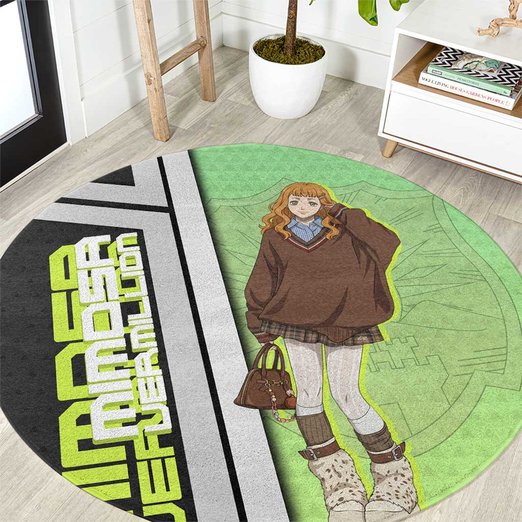 Black Clover Mimosa Vermillion Round Carpet Cozy Academia Anime Style