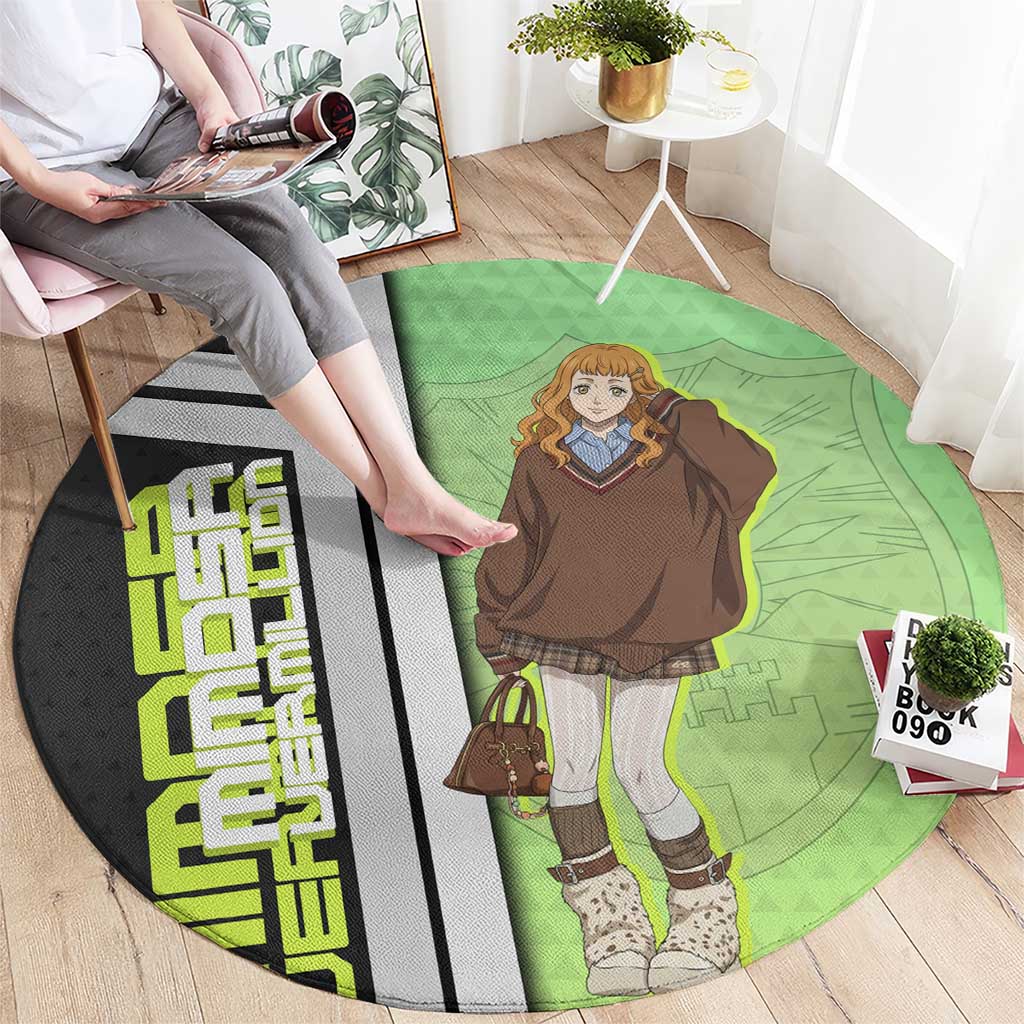 Black Clover Mimosa Vermillion Round Carpet Cozy Academia Anime Style