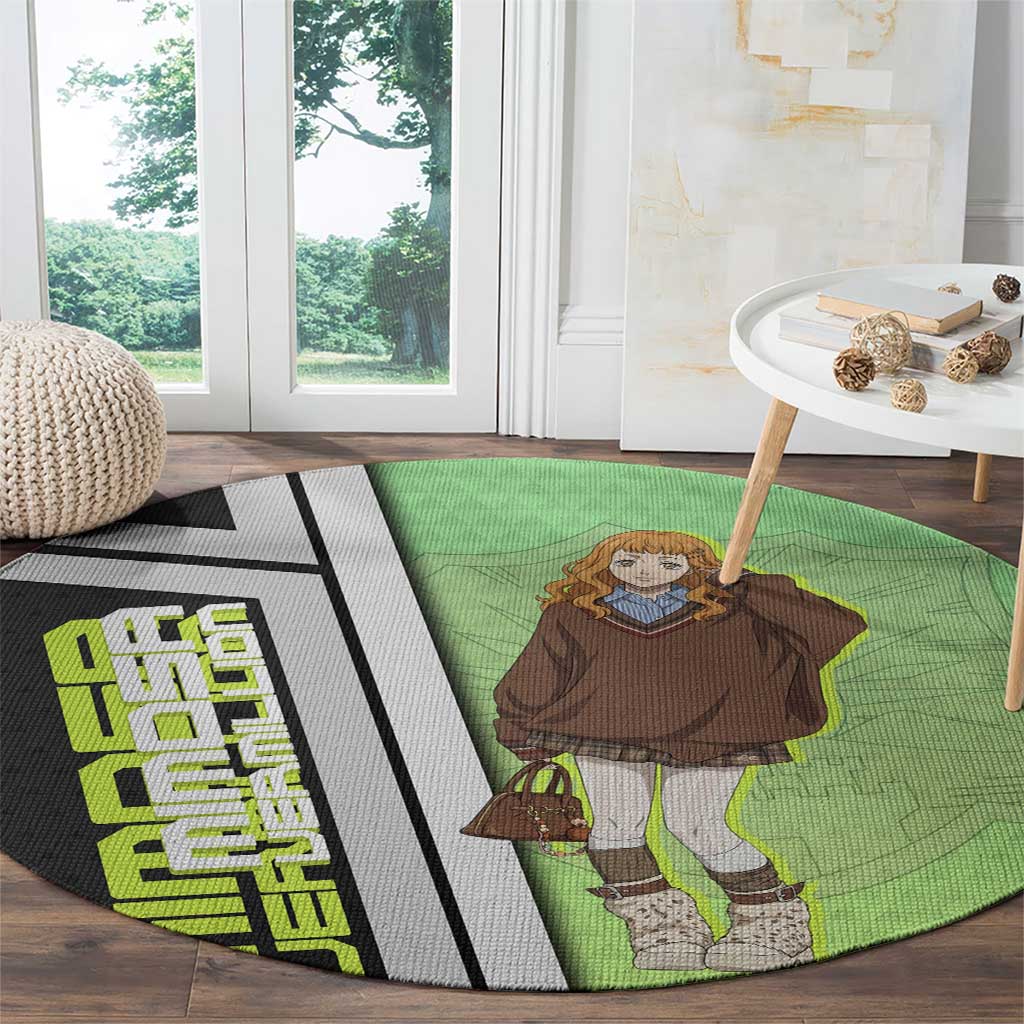 Black Clover Mimosa Vermillion Round Carpet Cozy Academia Anime Style