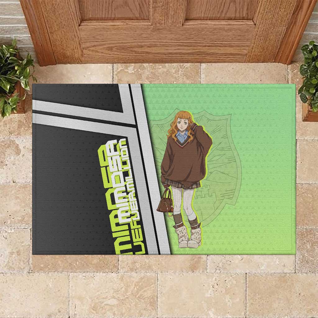 Black Clover Mimosa Vermillion Rubber Doormat Cozy Academia Anime Style