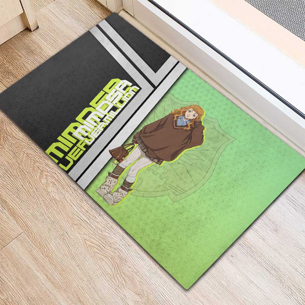 Black Clover Mimosa Vermillion Rubber Doormat Cozy Academia Anime Style