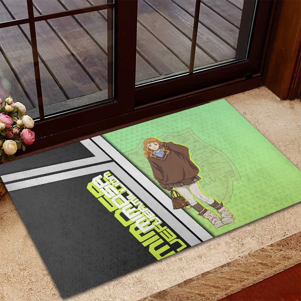Black Clover Mimosa Vermillion Rubber Doormat Cozy Academia Anime Style
