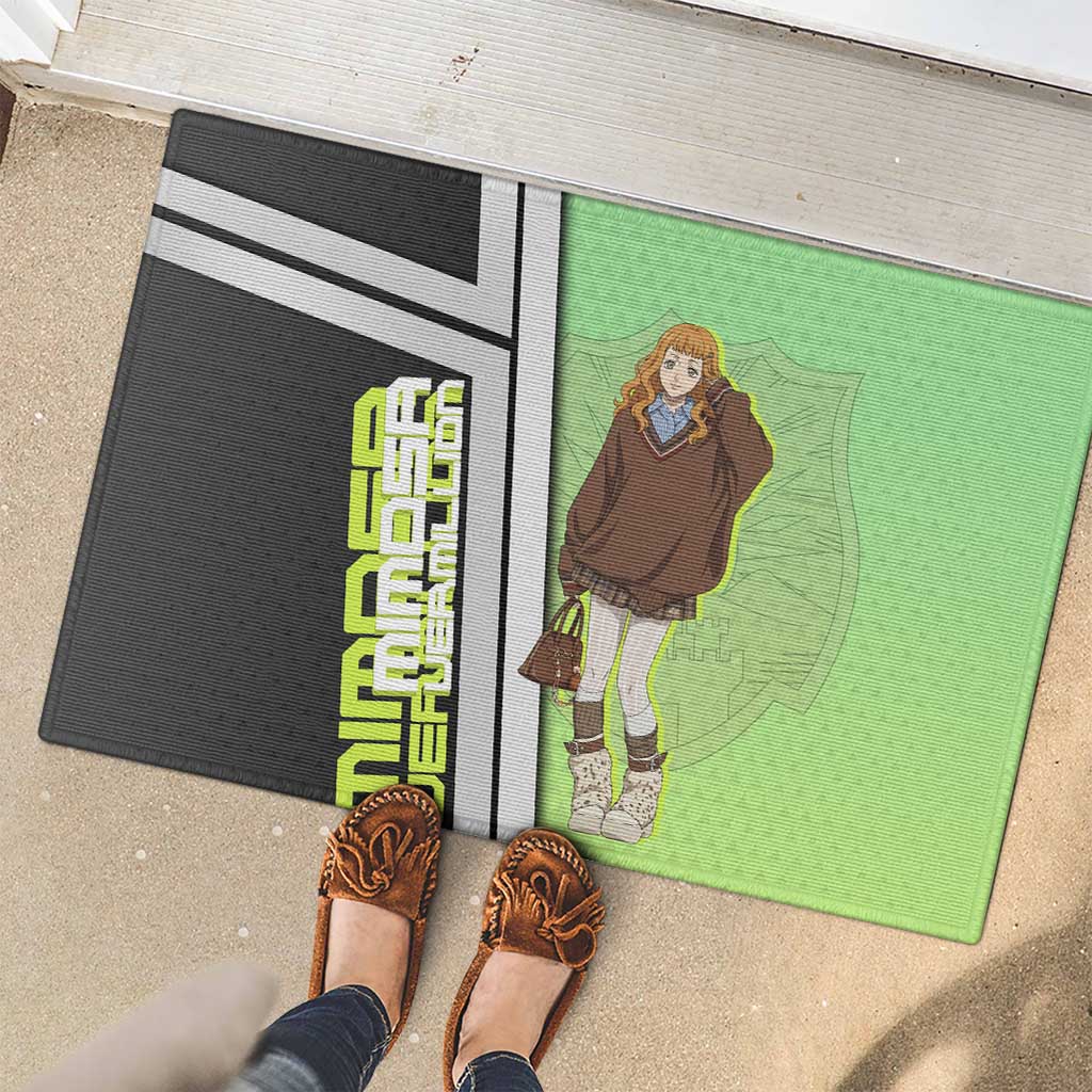 Black Clover Mimosa Vermillion Rubber Doormat Cozy Academia Anime Style