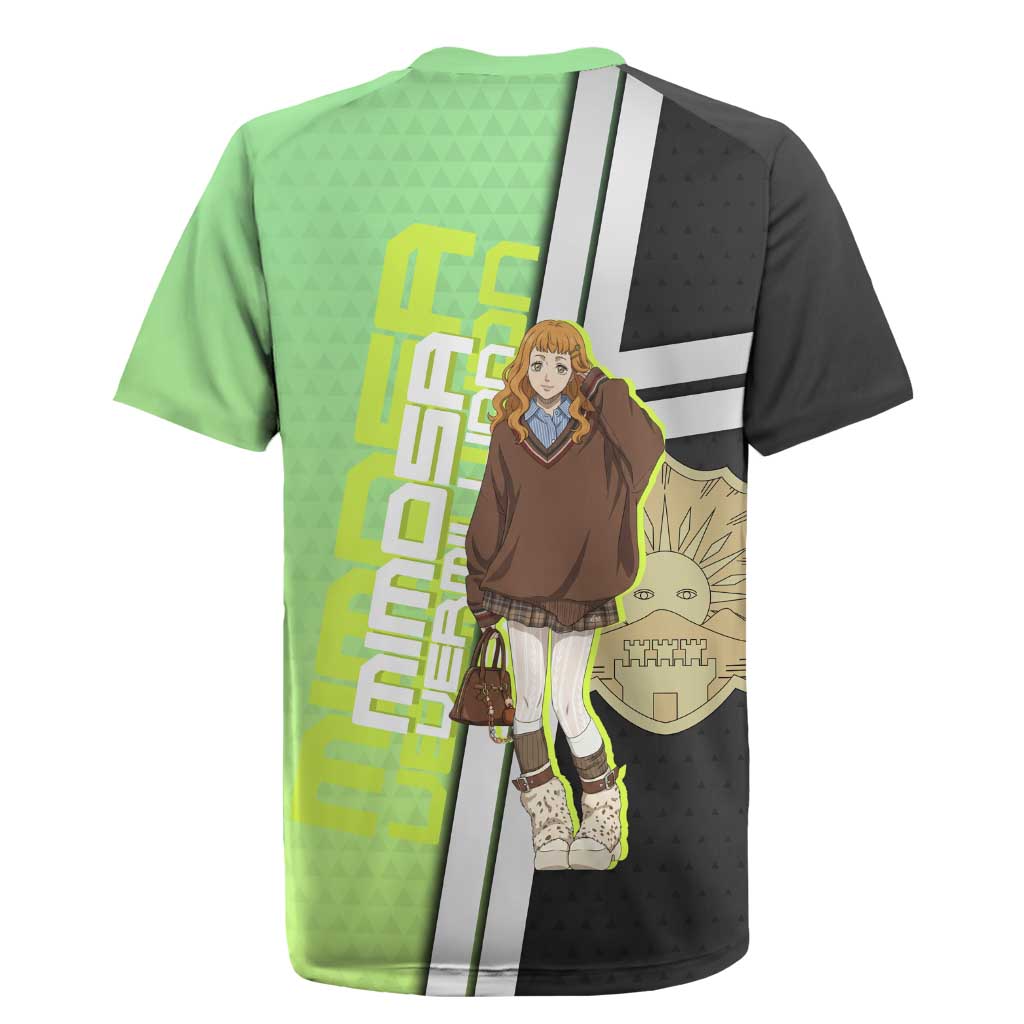 Black Clover Mimosa Vermillion Rugby Jersey Cozy Academia Anime Style