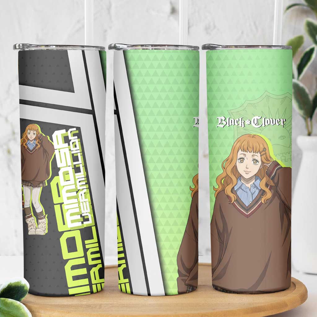 Black Clover Mimosa Vermillion Skinny Tumbler Cozy Academia Anime Style