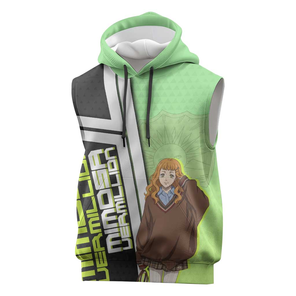 Black Clover Mimosa Vermillion Sleeveless Hoodie Cozy Academia Anime Style