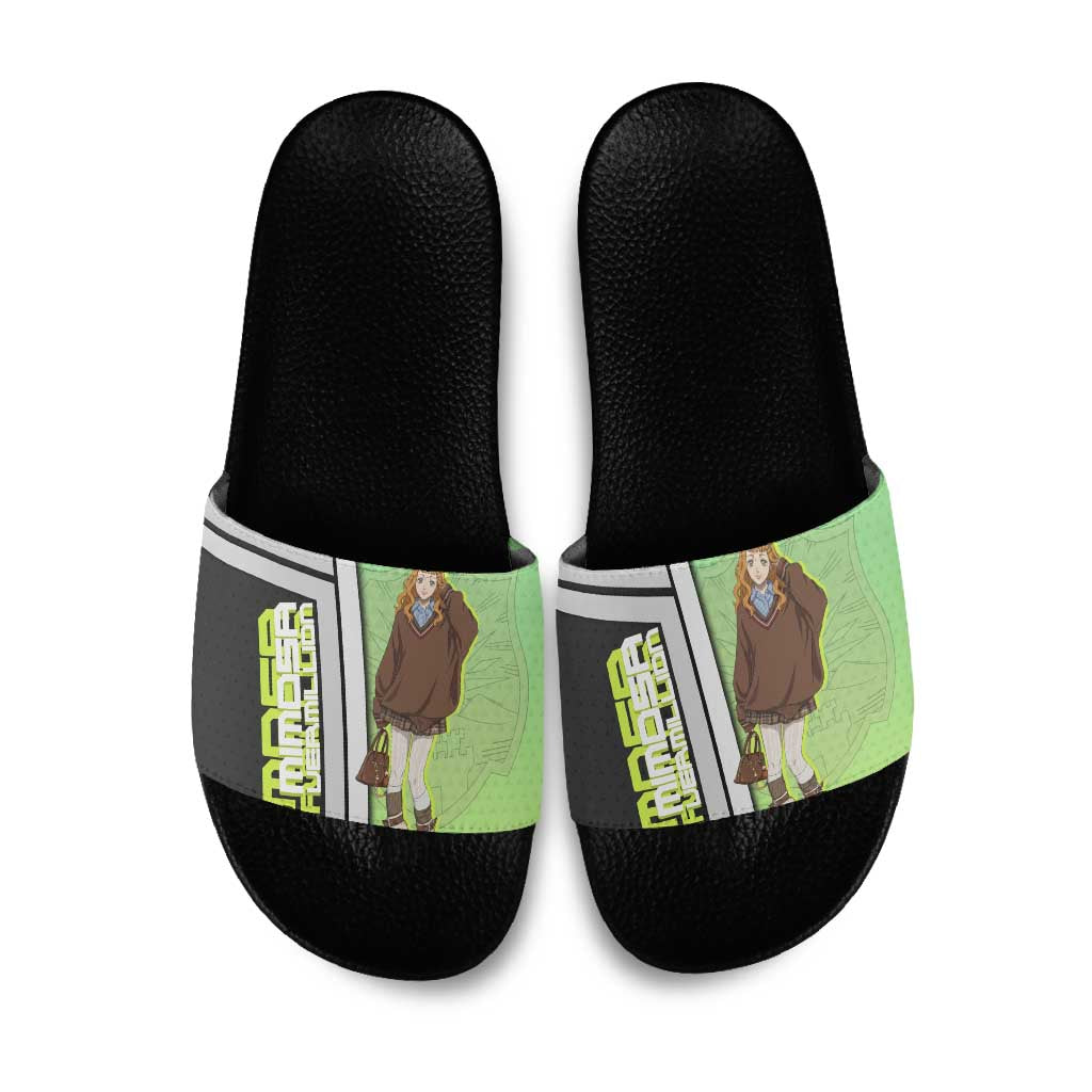 Black Clover Mimosa Vermillion Slide Sandals Cozy Academia Anime Style