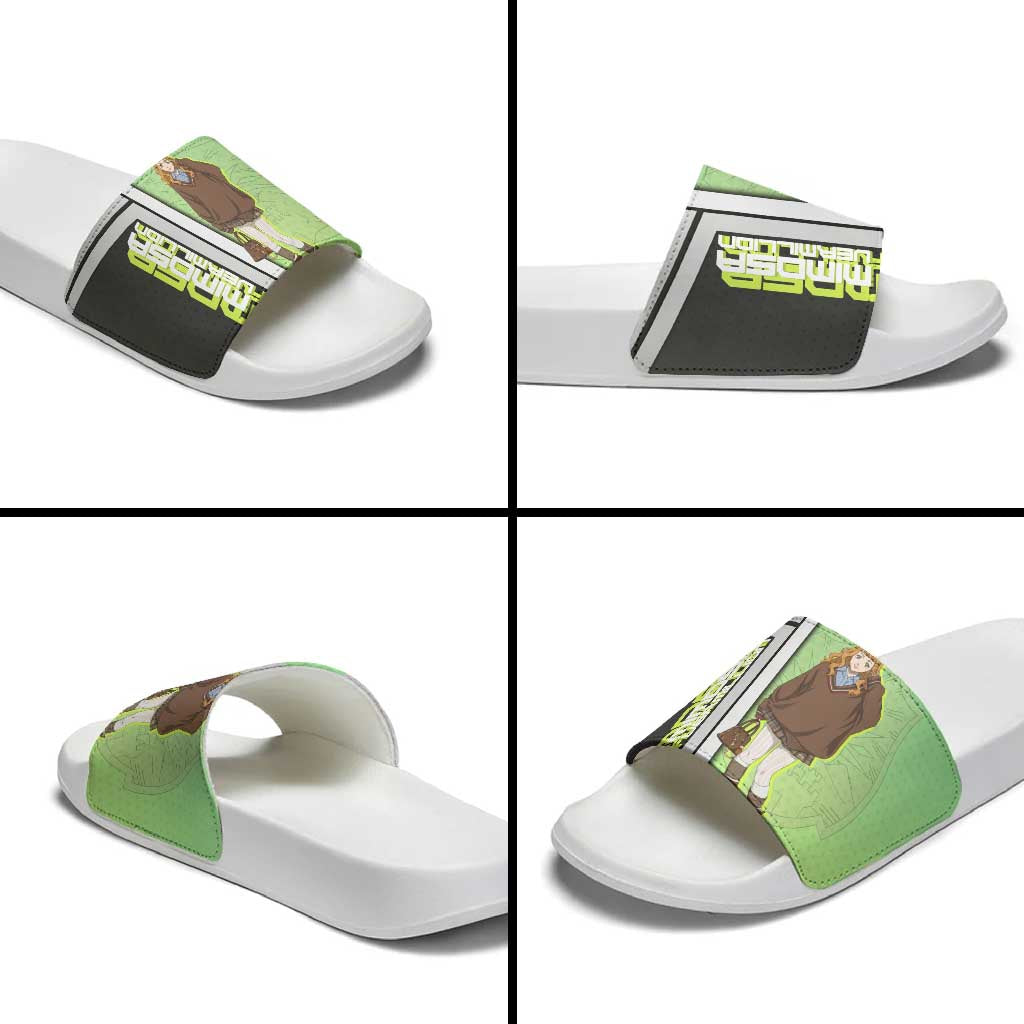Black Clover Mimosa Vermillion Slide Sandals Cozy Academia Anime Style