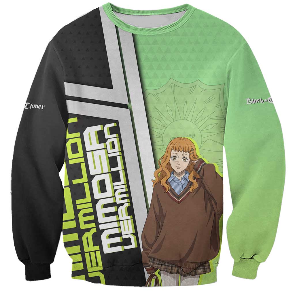 Black Clover Mimosa Vermillion Sweatshirt Cozy Academia Anime Style