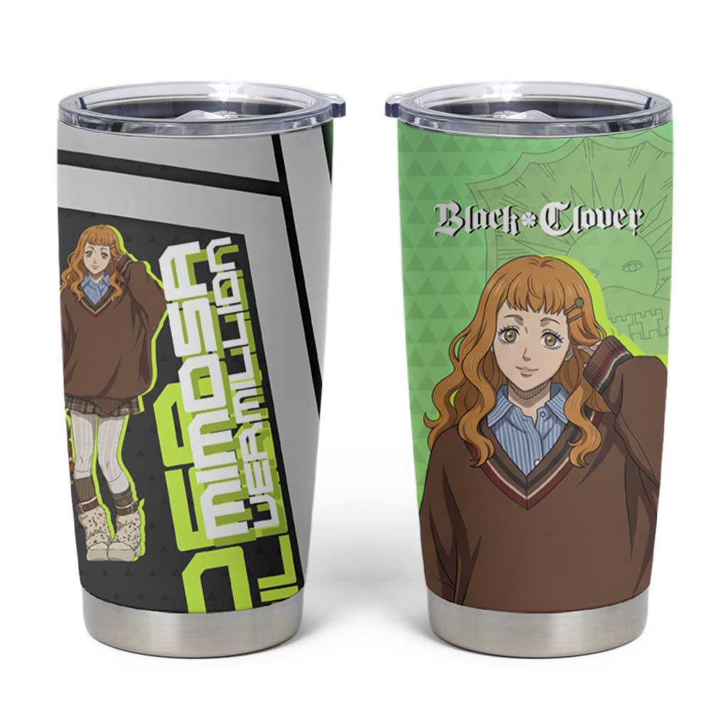 Black Clover Mimosa Vermillion Tumbler Cup Cozy Academia Anime Style