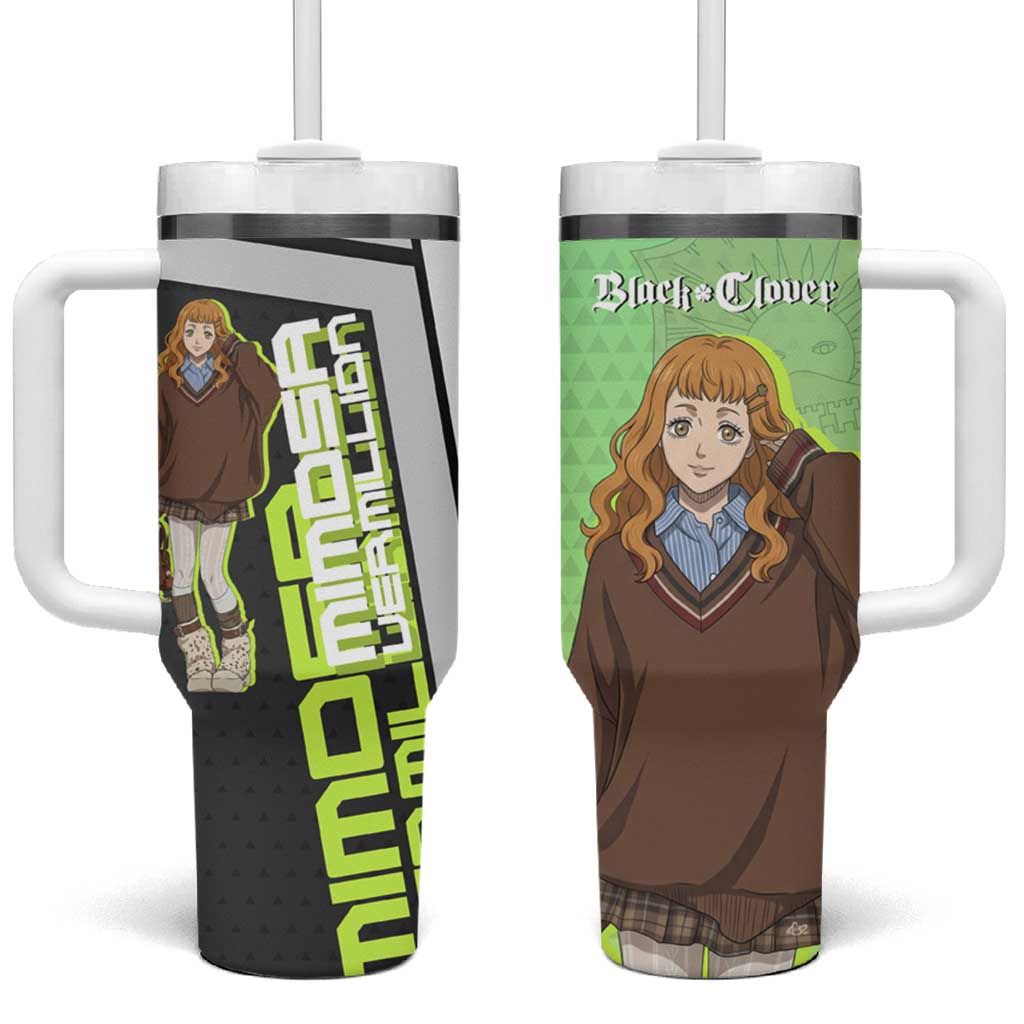 Black Clover Mimosa Vermillion Tumbler With Handle Cozy Academia Anime Style
