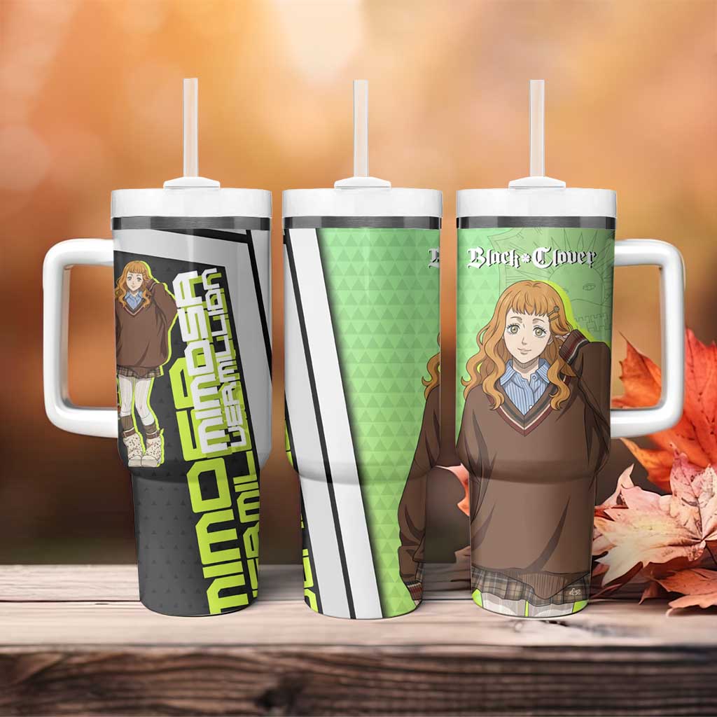 Black Clover Mimosa Vermillion Tumbler With Handle Cozy Academia Anime Style