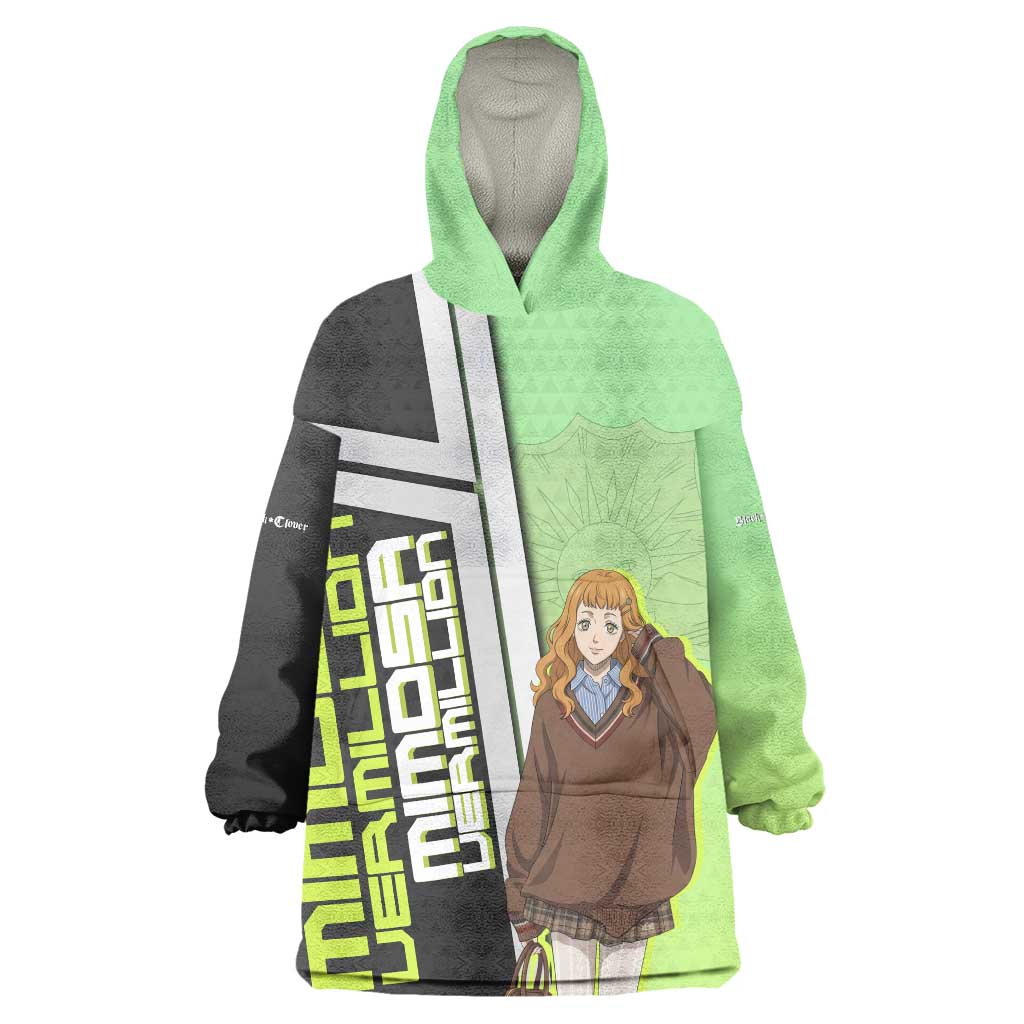 Black Clover Mimosa Vermillion Wearable Blanket Hoodie Cozy Academia Anime Style