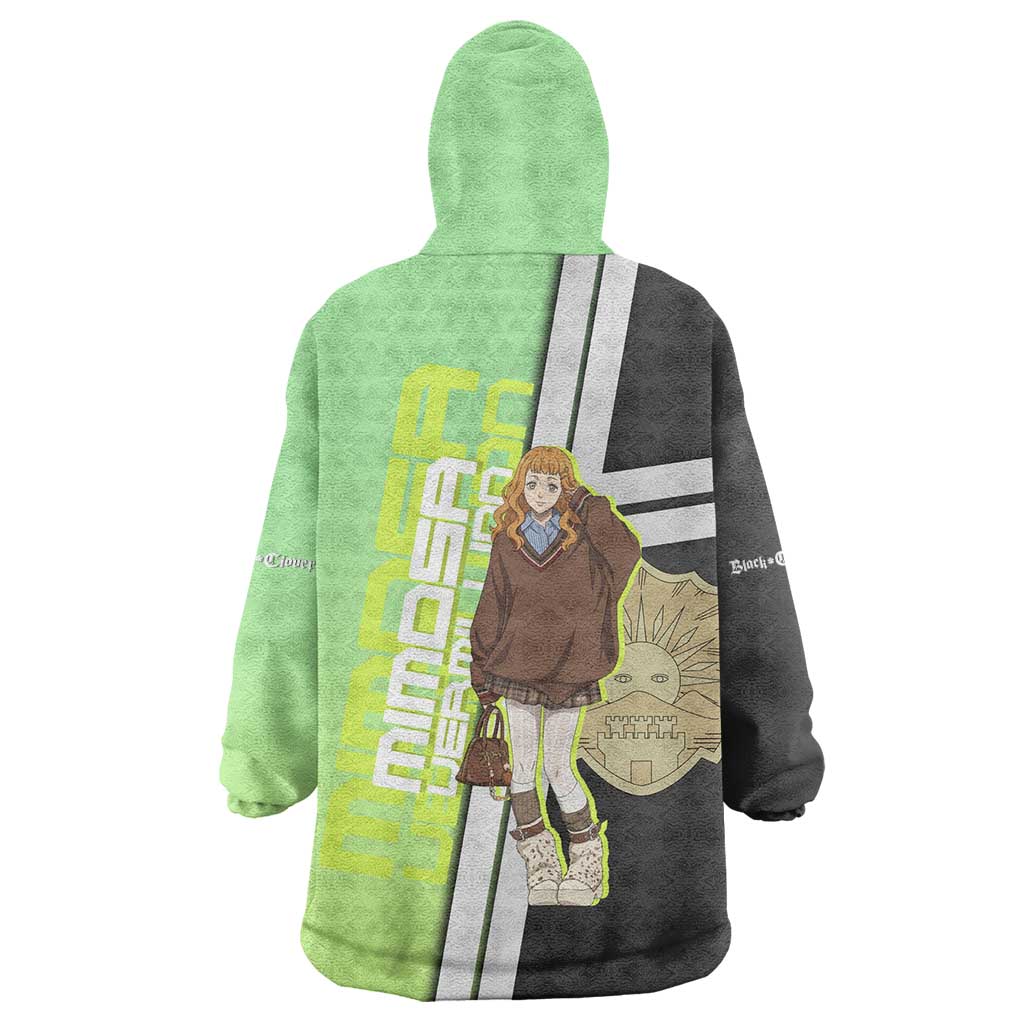 Black Clover Mimosa Vermillion Wearable Blanket Hoodie Cozy Academia Anime Style